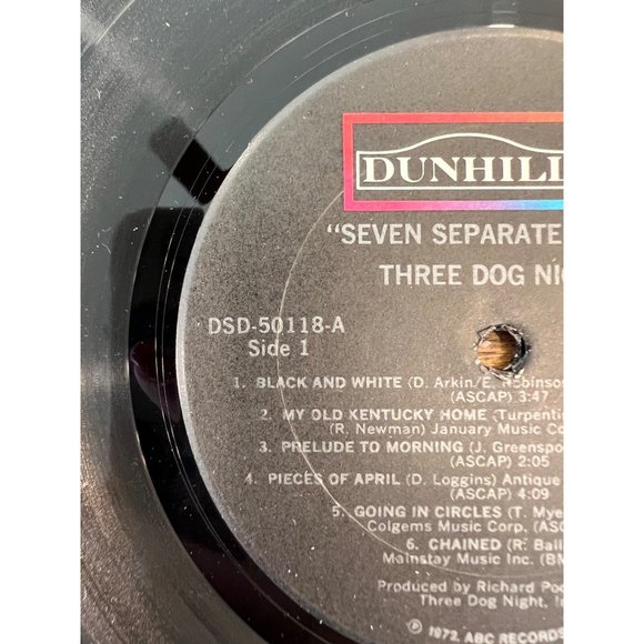 Three Dog Night "Seven Separate Fools" Vinyl Album 33 1/3 RPM Stereo DSD-50118-A - Picture 5 of 7